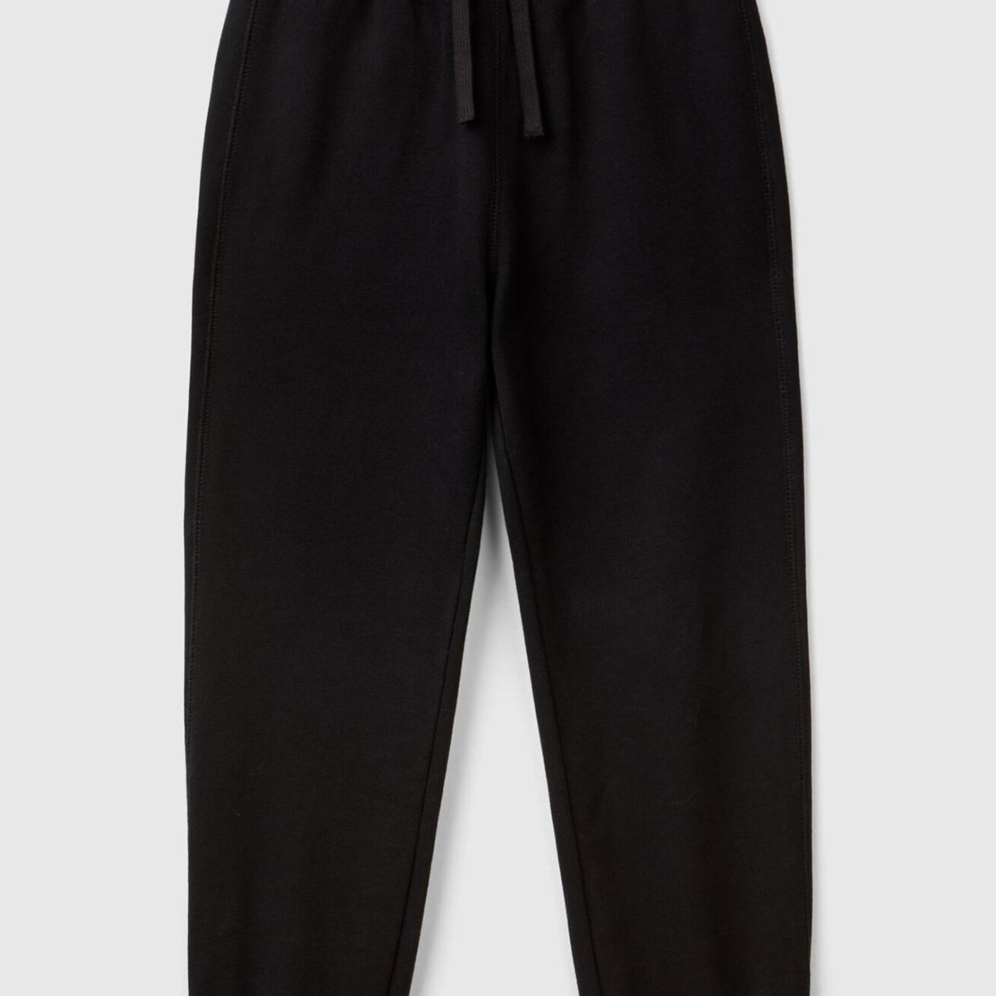 Erkek Çocuk Siyah Sağ Arka Cebi Logolu Beli Lastikli Büzgü İpli Eşofman Altı