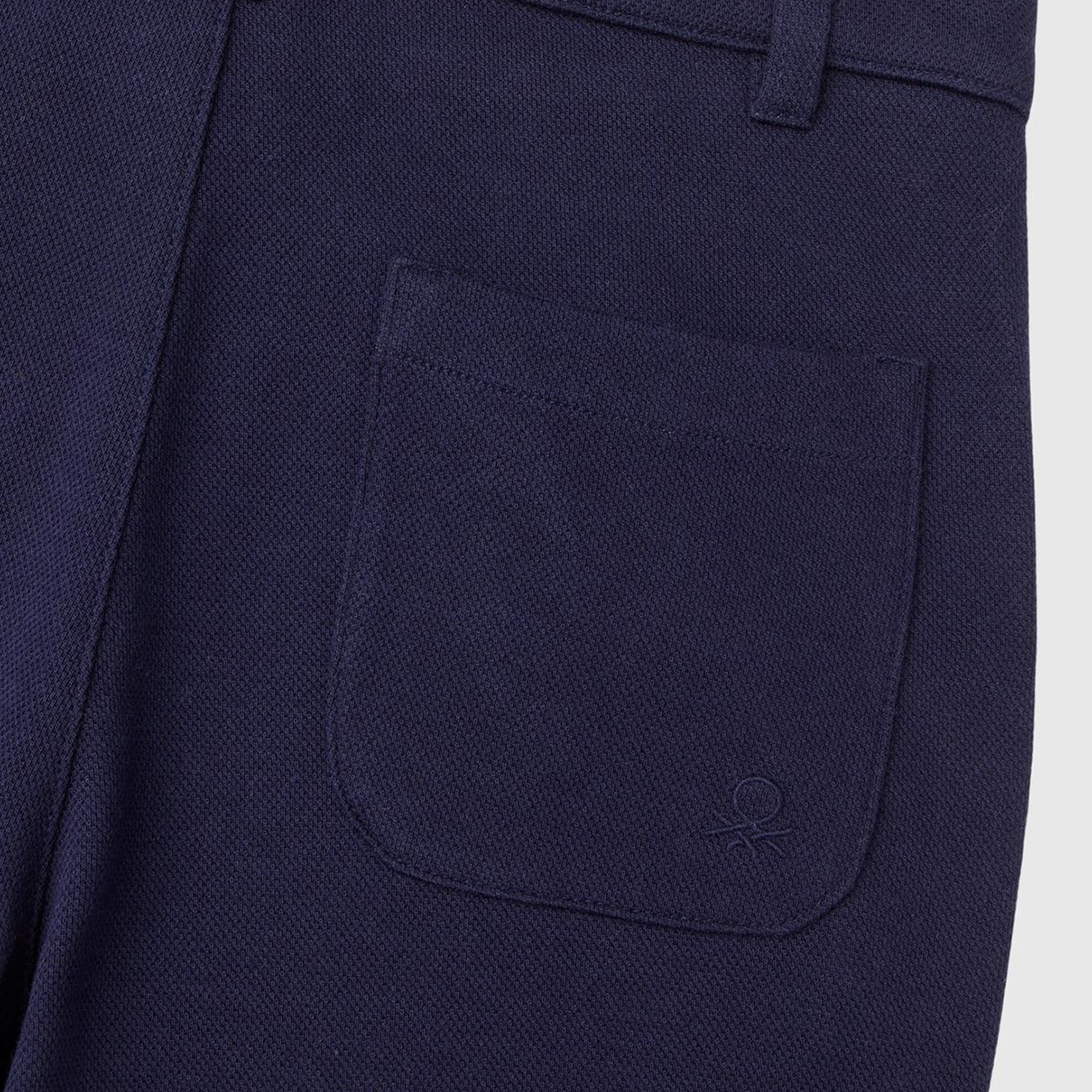 Erkek Çocuk Lacivert Arka Cebi Logo İşlemeli Dört Cepli Eşofman Altı