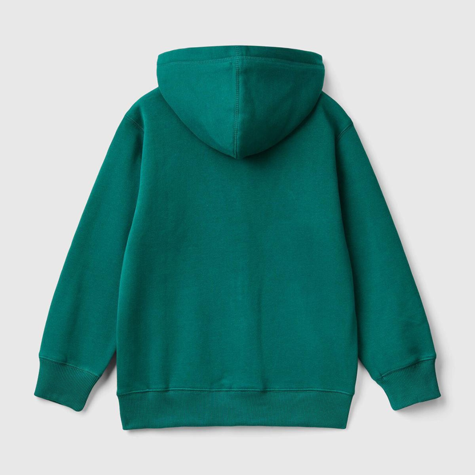 Erkek Çocuk Çam Yeşili Şardonlu Kapşonlu Sweatshirt