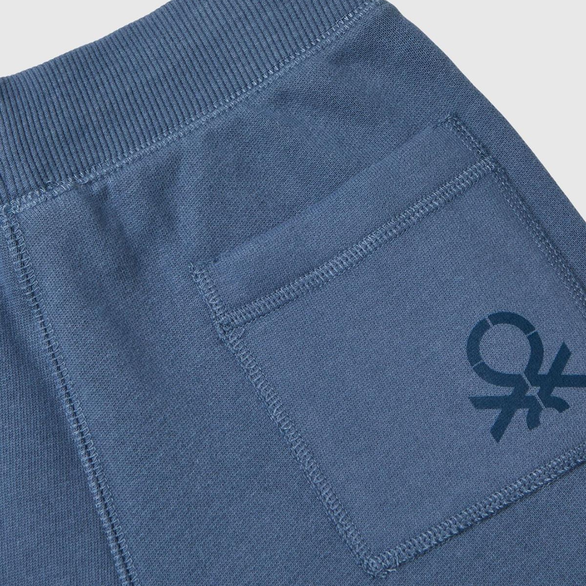 Erkek Çocuk Havacı Mavi Sağ Arka Cebi Logolu Beli Lastikli Büzgü İpli Eşofman Altı