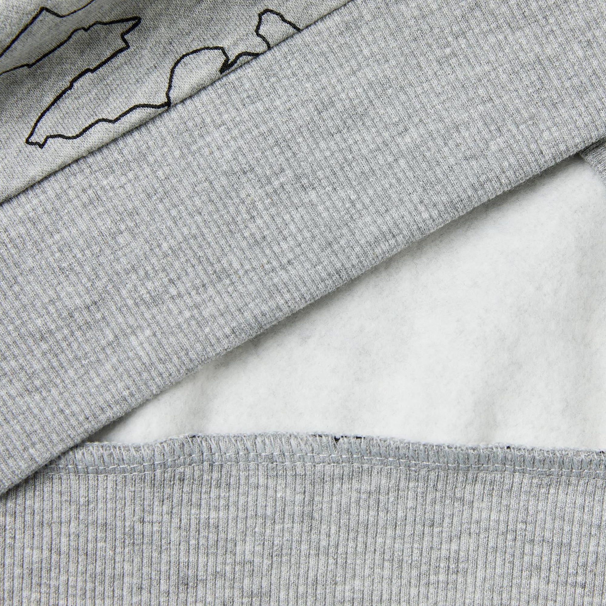 Erkek Çocuk Gri Melanj Tamamı Desenli Önü Üç Boyutlu Grafikli Bisiklet Yaka Sweatshirt