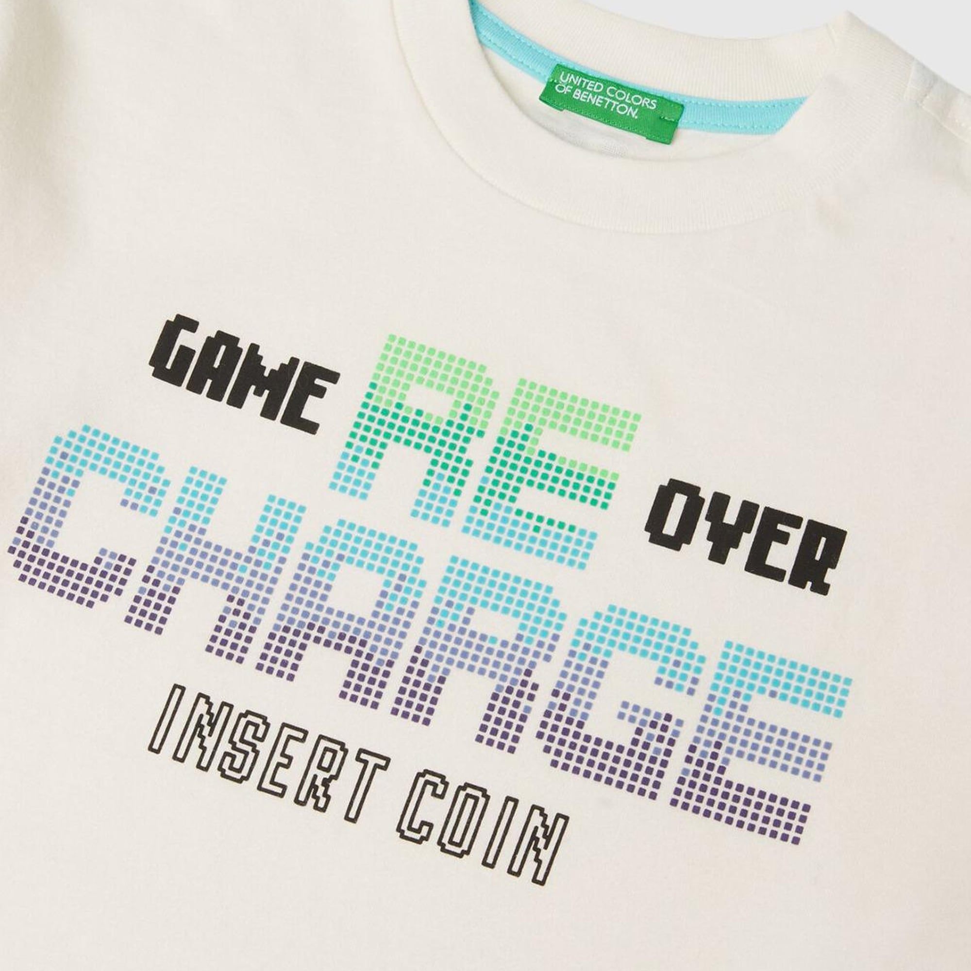 Erkek Çocuk Ekru 3 Boyutlu Efektli Çok Renkli Baskılı Uzun Kollu T-Shirt