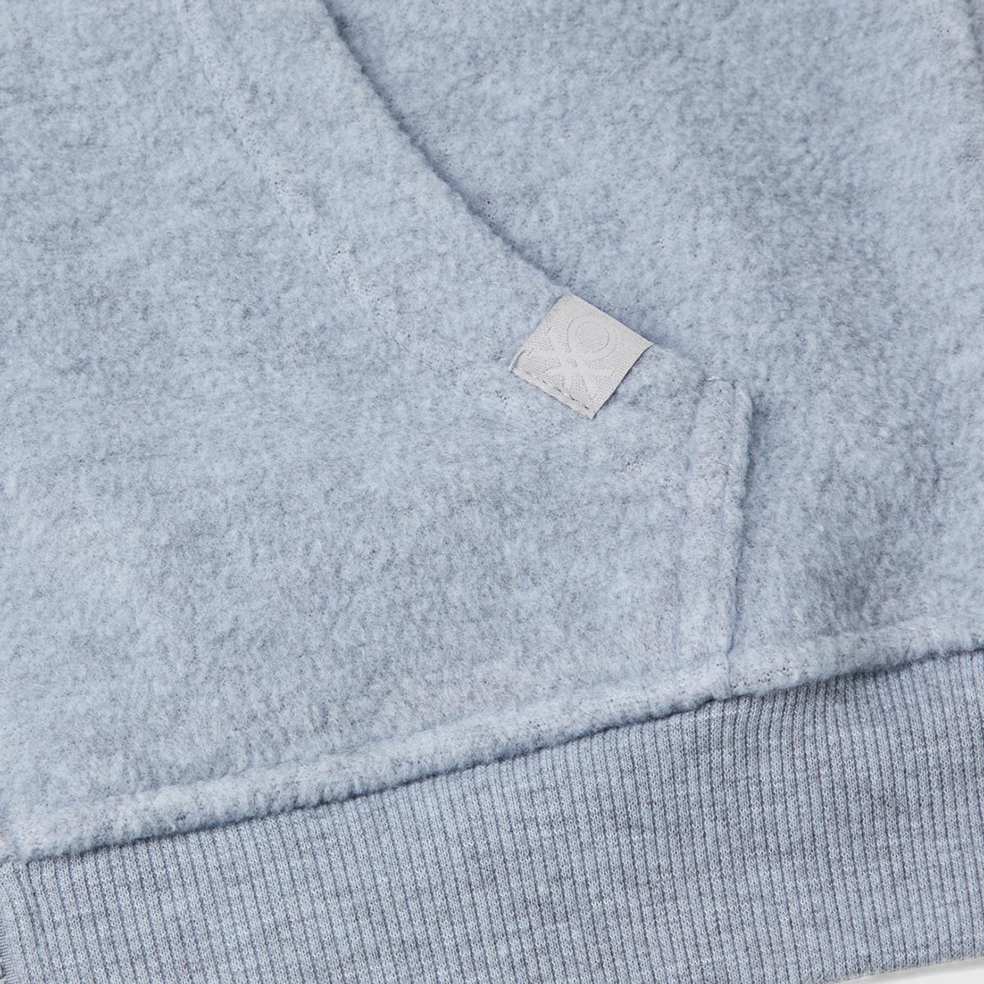 Erkek Çocuk Gri Melanj Etiket Detaylı Sweatshirt