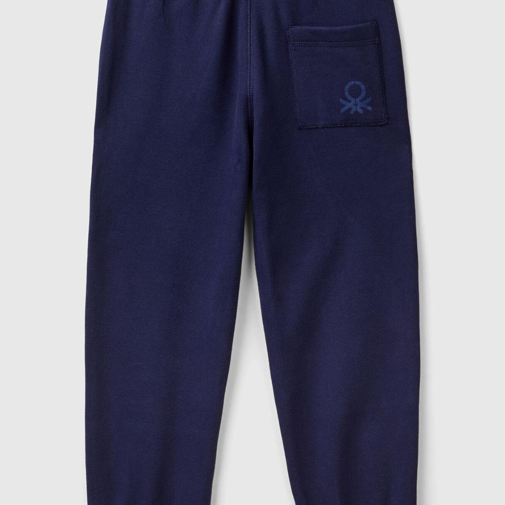 Erkek Çocuk Lacivert Sağ Arka Cebi Logolu Beli Lastikli Büzgü İpli Eşofman Altı