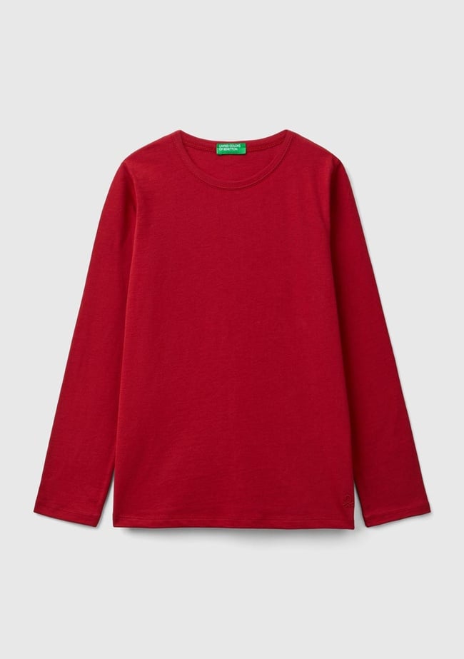  Kız Çocuk Kırmızı Basic T-Shirt