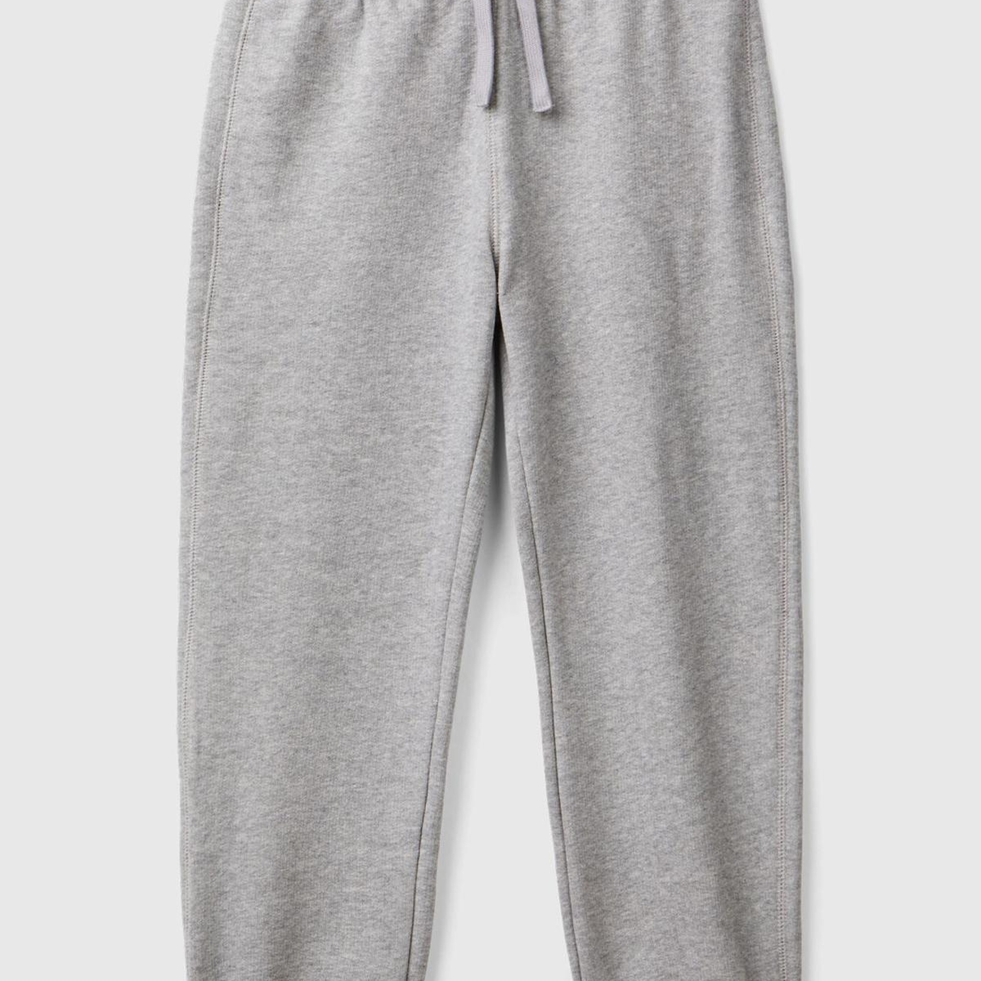 Erkek Çocuk Gri Melanj Sağ Arka Cebi Logolu Beli Lastikli Büzgü İpli Eşofman Altı