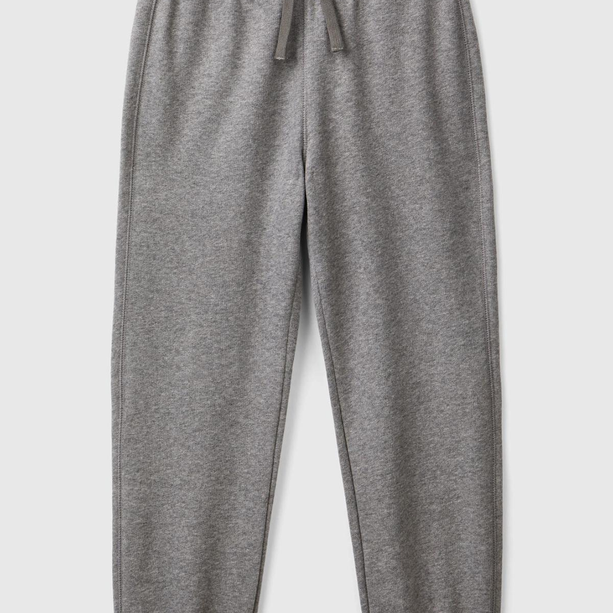 Erkek Çocuk Antrasit Melanj Sağ Arka Cebi Logolu Beli Lastikli Büzgü İpli Eşofman Altı