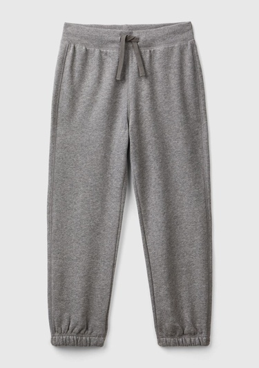  Erkek Çocuk Antrasit Melanj Sağ Arka Cebi Logolu Beli Lastikli Büzgü İpli Eşofman Altı