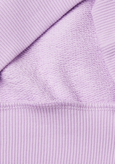  Kız Çocuk Lila Önü Pullu Baskı Detaylı Bisiklet Yaka Sweatshirt