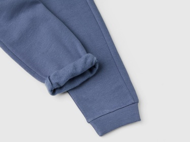  Erkek Çocuk Havacı Mavi Arka Cebi Logo İşlemeli Beli Lastikli Eşofman Altı