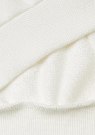  Kız Çocuk Beyaz Tweety Baskılı Düşük Omuz Rahat Kalıp Kapüşonlu Sweatshirt