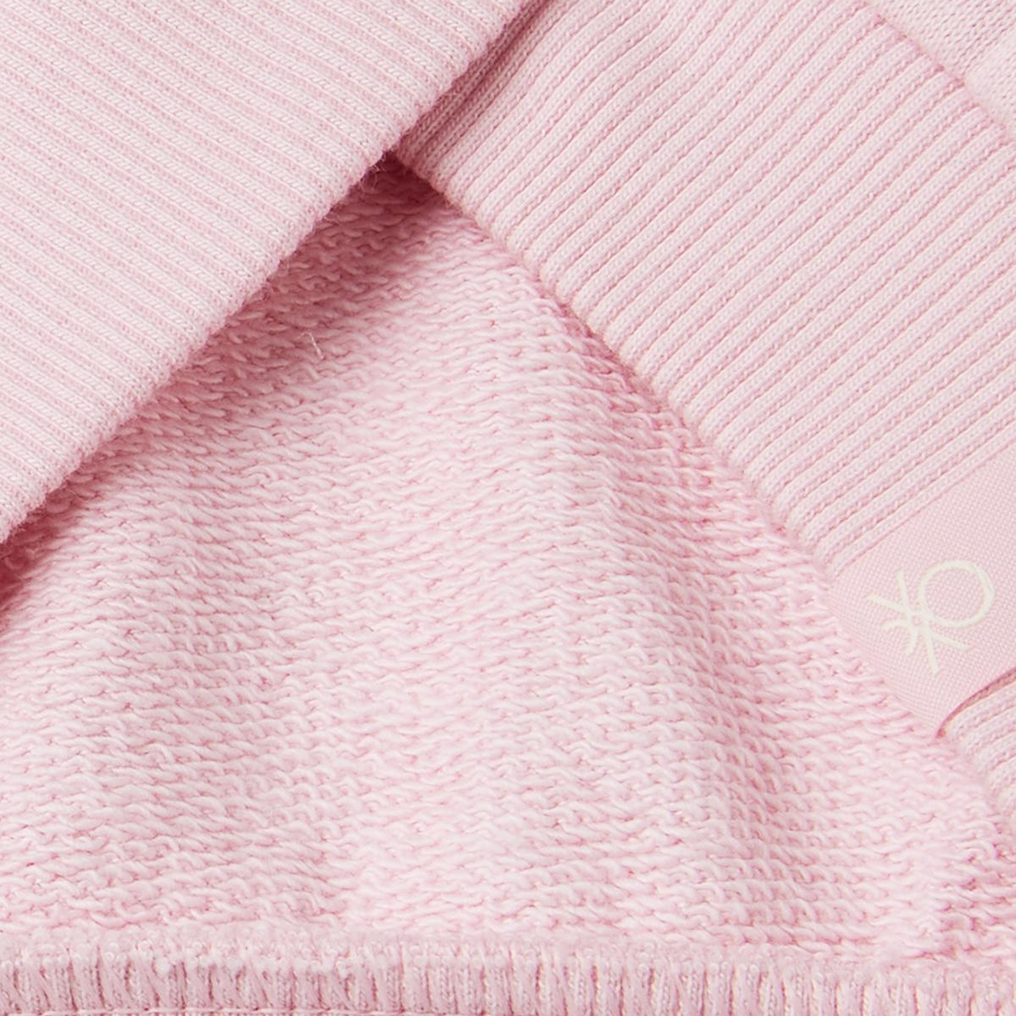 Kız Çocuk Açık Pembe Etek Ucu Logo Etiketli Prenses Baskılı Geniş Kesim Sweatshirt