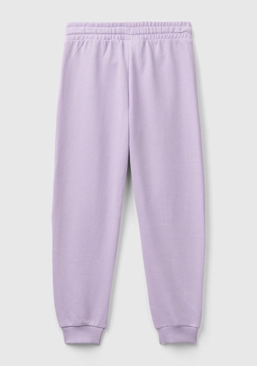  Kız Çocuk Lila Benetton Logolu Eşofman Altı