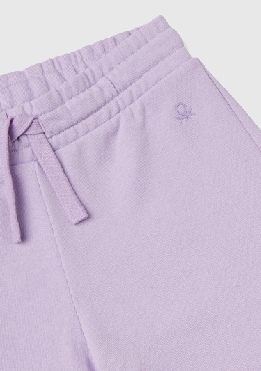  Kız Çocuk Lila Benetton Logolu Eşofman Altı