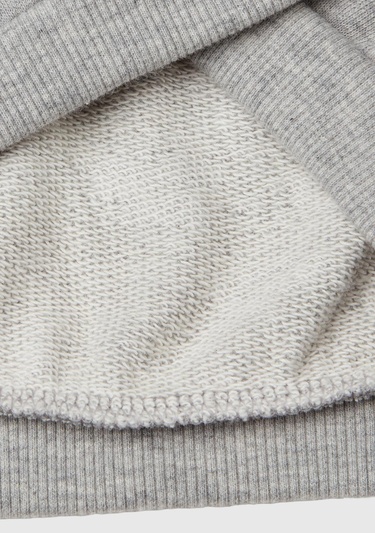  Kız Çocuk Gri Melanj Önü Su Bazlı Logo Baskılı Kapüşonlu Sweatshirt