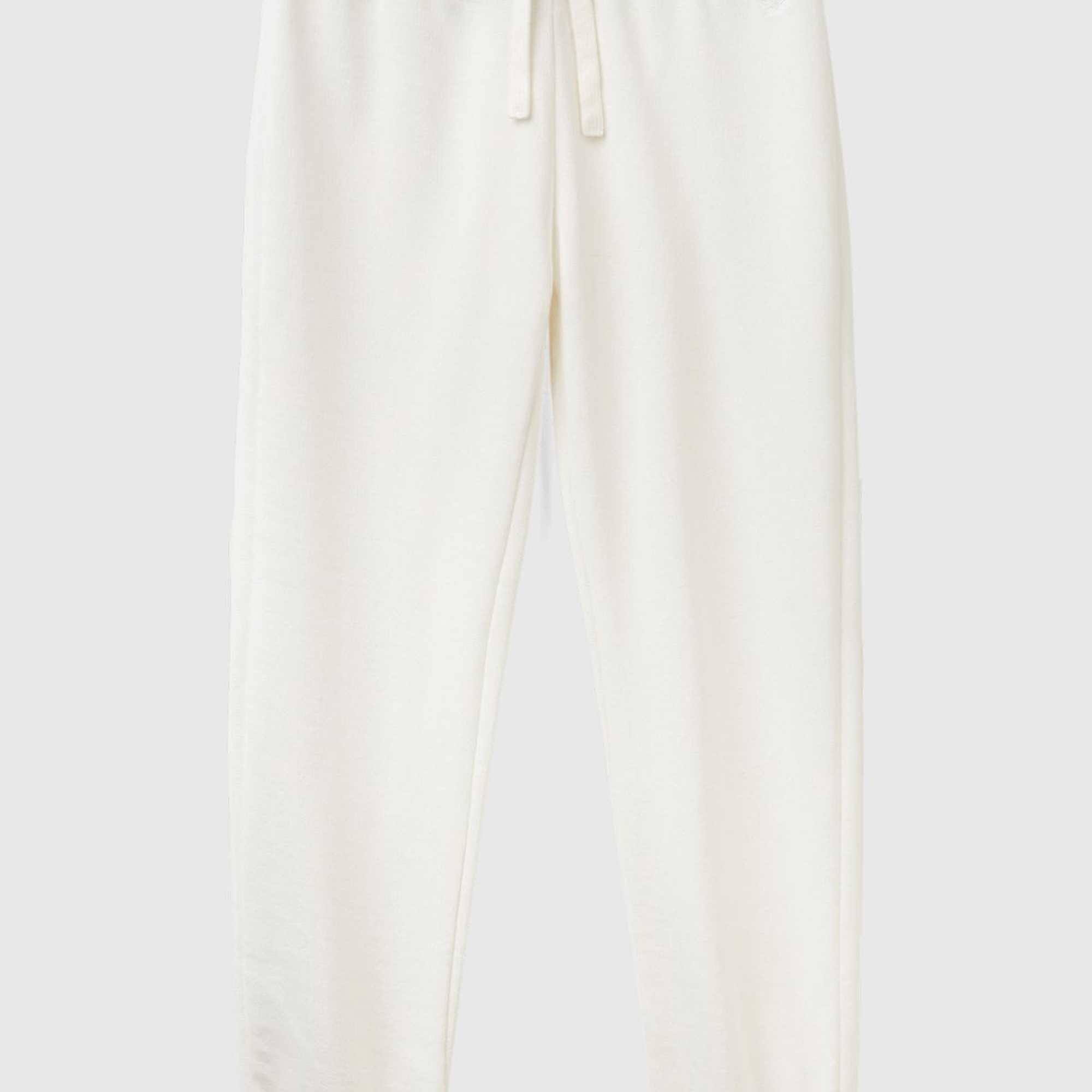 Kız Çocuk Beyaz Benetton Logolu Eşofman Altı