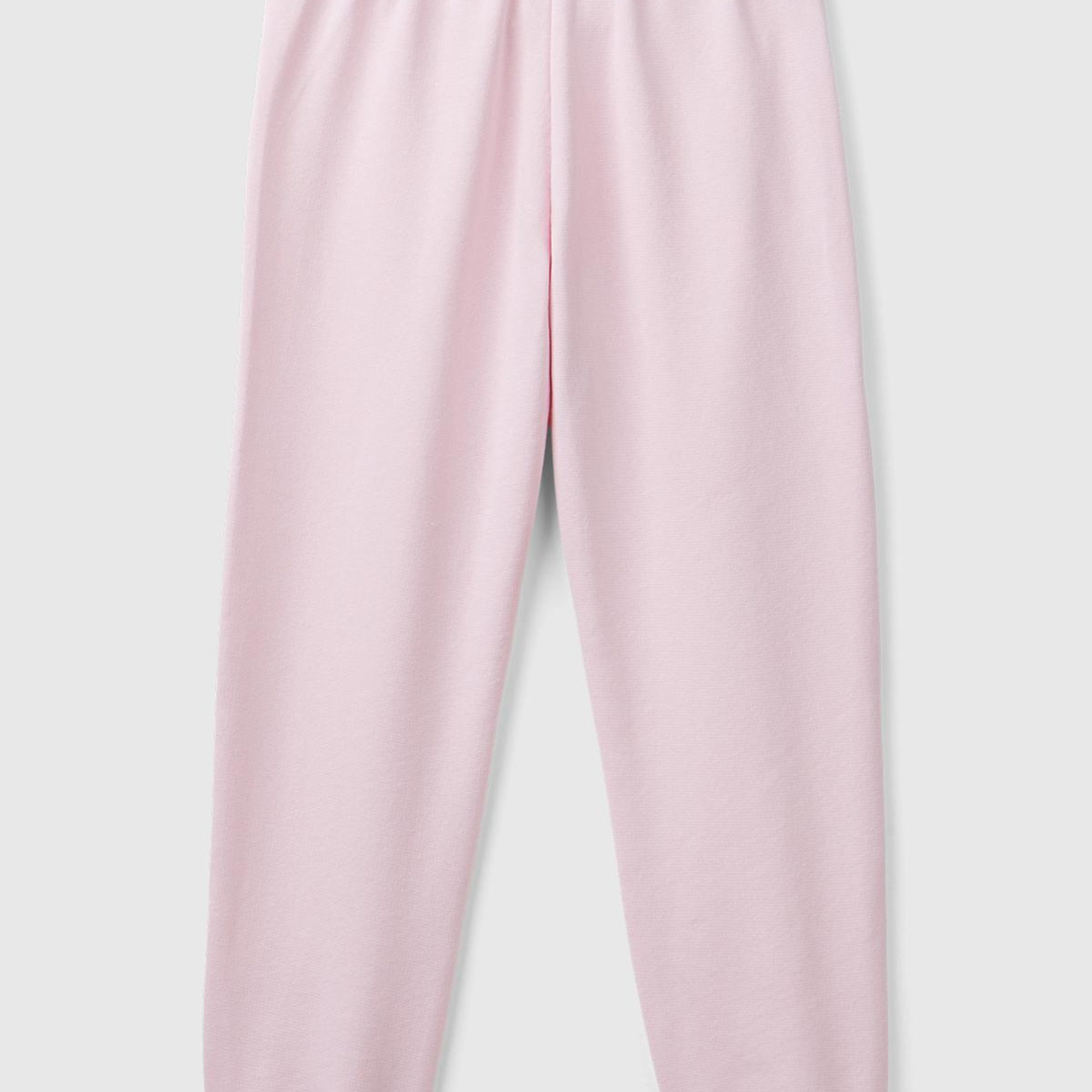 Kız Çocuk Açık Pembe Benetton Logolu Eşofman Altı