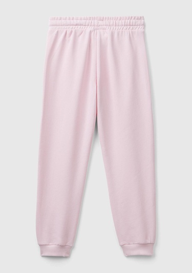  Kız Çocuk Açık Pembe Benetton Logolu Eşofman Altı