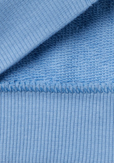 Erkek Çocuk Havacı Mavi Logo Baskılı Cepli Fermuarlı Dik Yaka Sweatshirt
