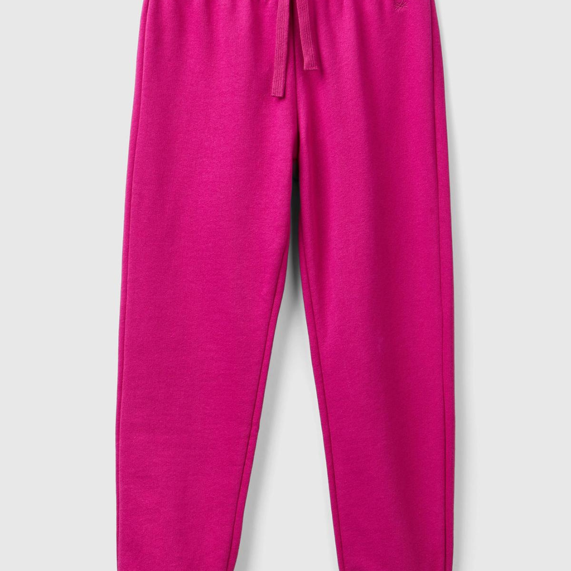 Kız Çocuk Fuşya Benetton Logolu Eşofman Altı