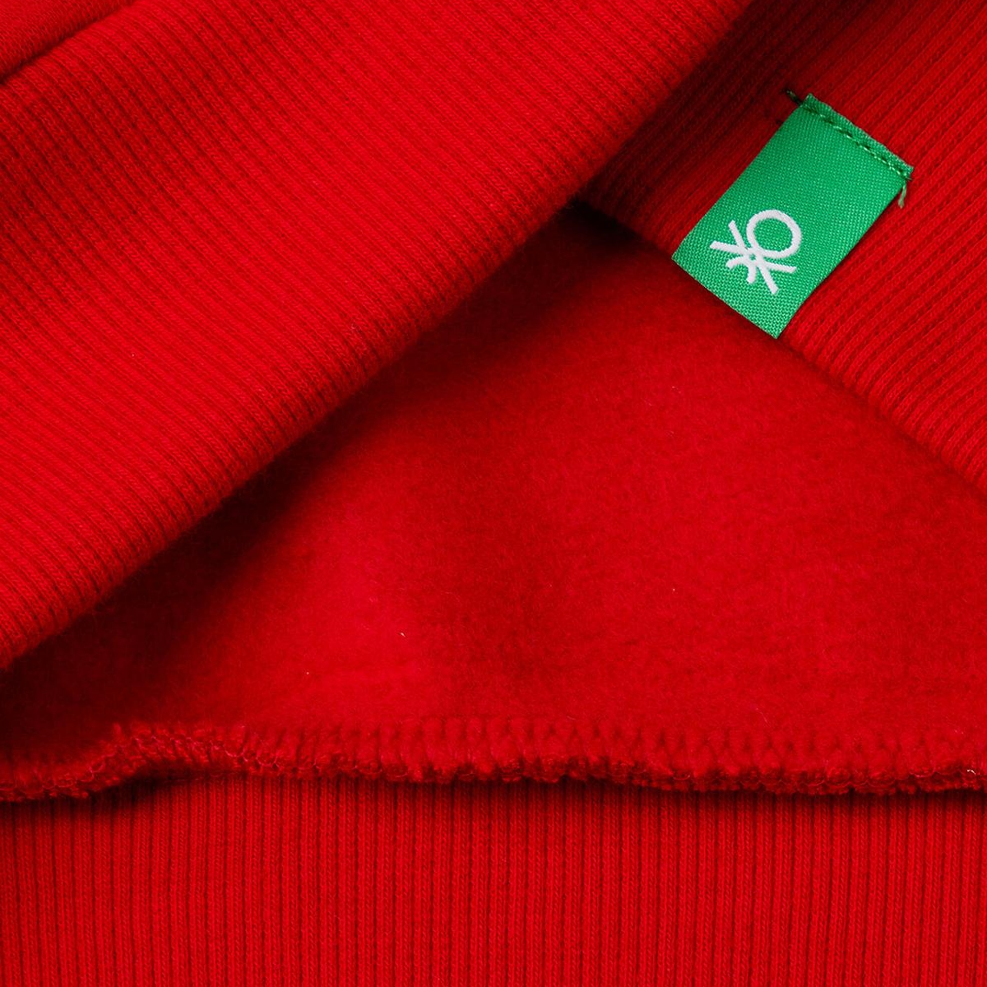 Erkek Çocuk Kırmızı Etek Ucu Logo Etiketli Mickey Mouse Baskılı Sweatshirt