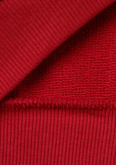  Erkek Çocuk Kırmızı Logo Baskılı Cepli Fermuarlı Dik Yaka Sweatshirt