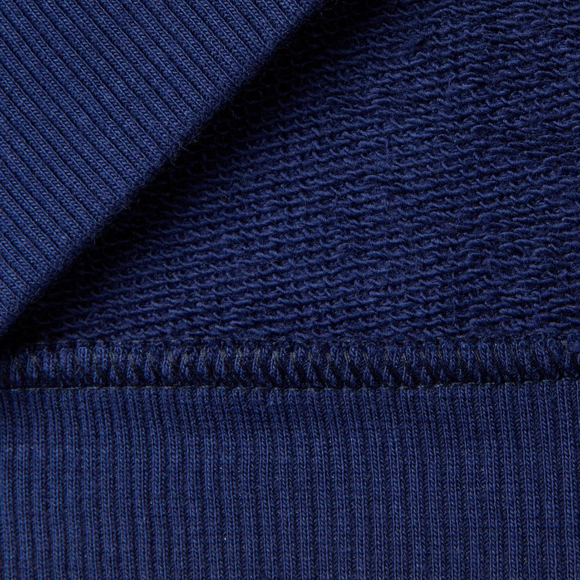 Erkek Çocuk Lacivert Logo Baskılı Cepli Fermuarlı Dik Yaka Sweatshirt