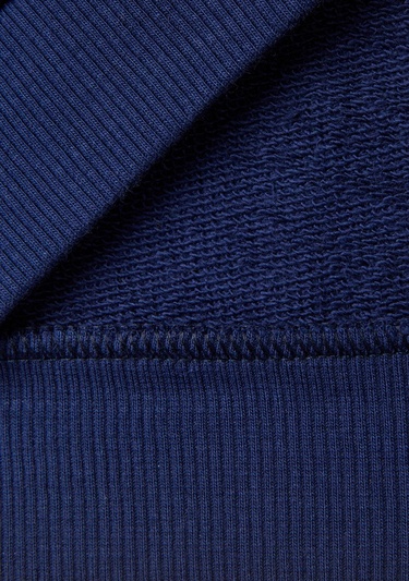  Erkek Çocuk Lacivert Logo Baskılı Cepli Fermuarlı Dik Yaka Sweatshirt