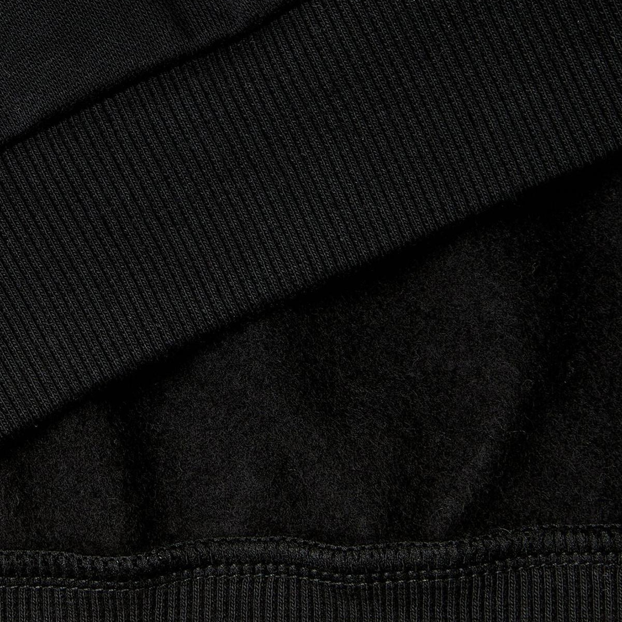 Kız Çocuk Siyah Önü Kalpli Payetli Düşük Omuz Bisiklet Yaka Sweatshirt