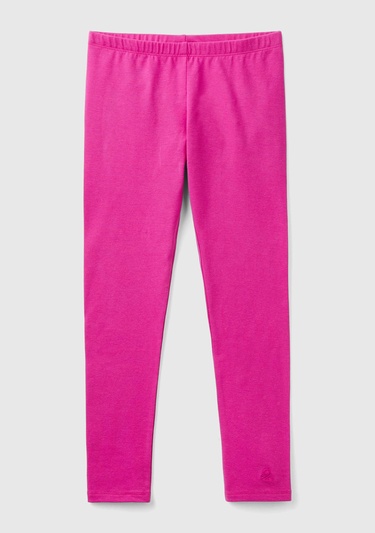  Kız Çocuk Fuşya Benetton İşlemeli Tayt