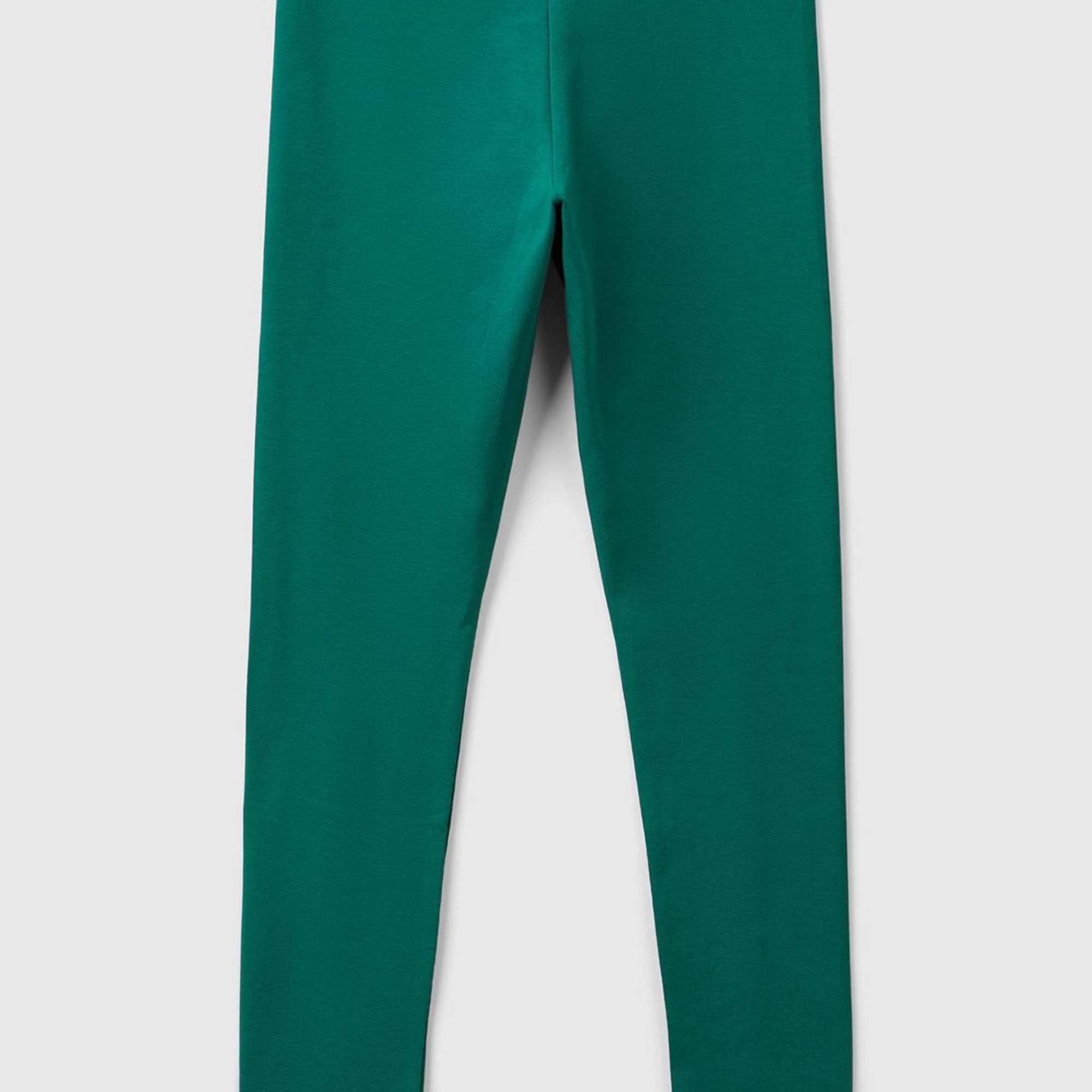 Kız Çocuk Çam Yeşili Benetton İşlemeli Tayt