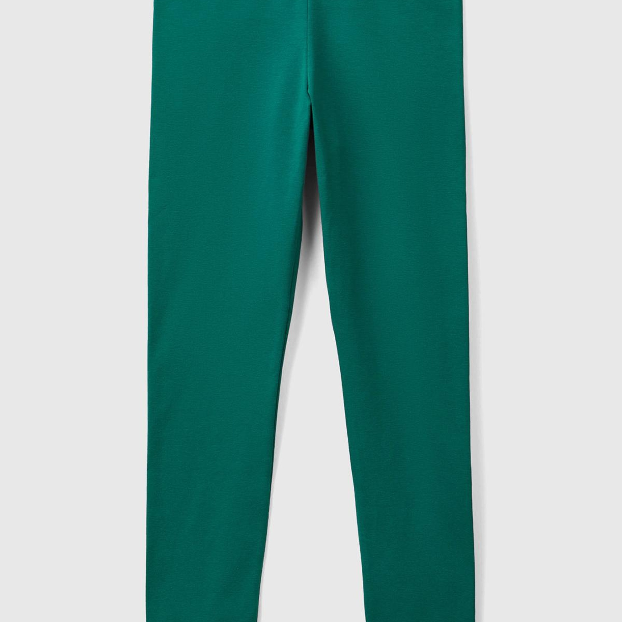 Kız Çocuk Çam Yeşili Benetton İşlemeli Tayt