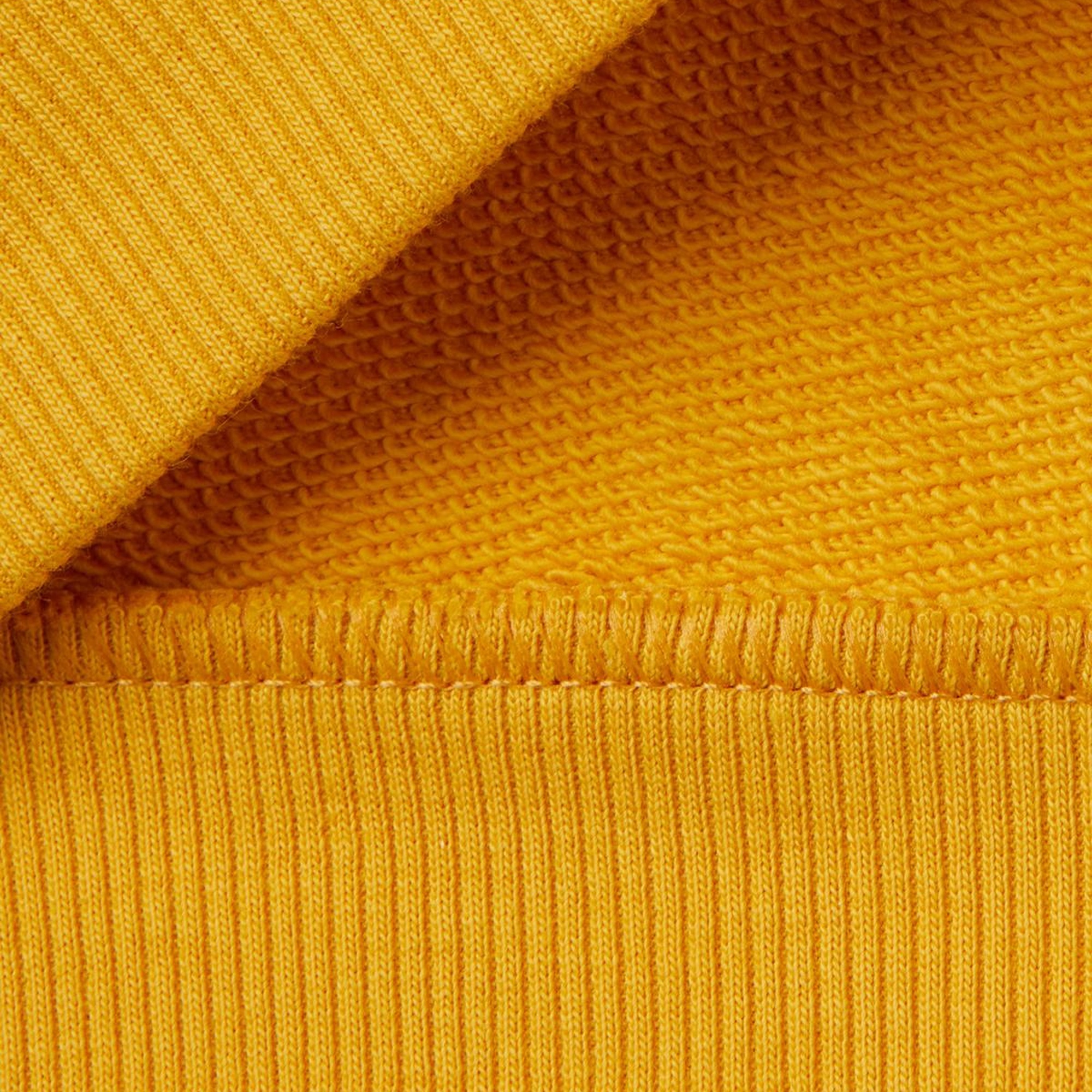 Erkek Çocuk Hardal Sarı Logo Baskılı Cepli Fermuarlı Dik Yaka Sweatshirt