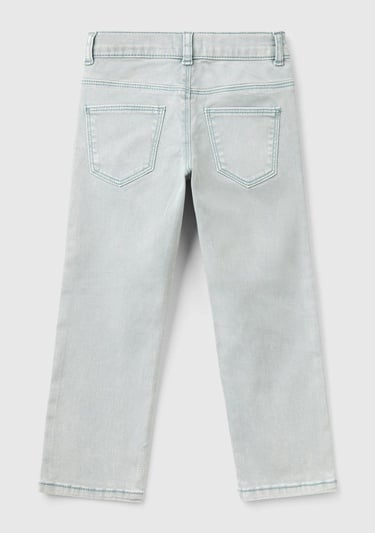  Kız Çocuk Denim Çıtçıt Düğme Kapamalı 5 Cepli Skinny Fit Denim Pantolon