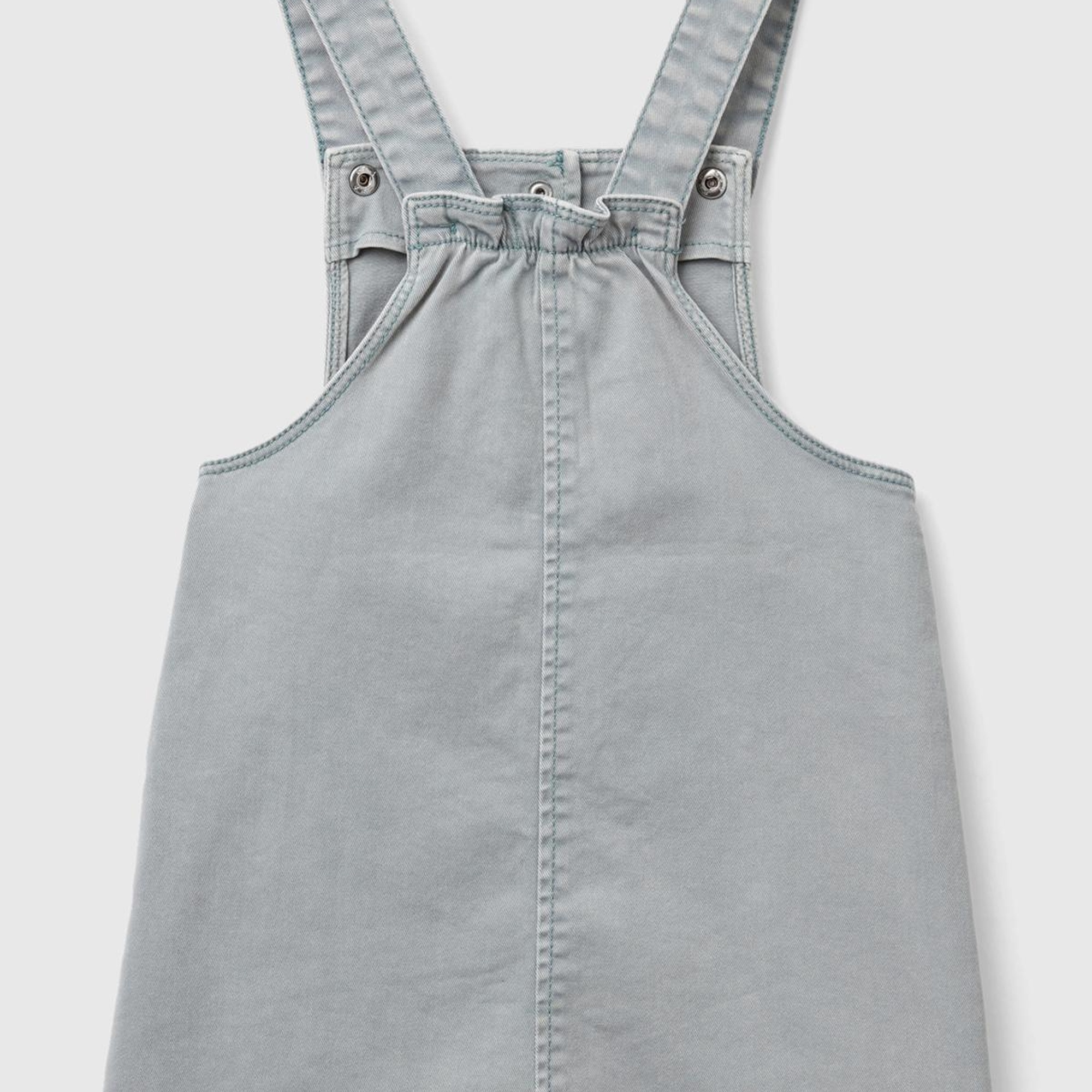 Kız Çocuk Denim Önü Düğmeli Askılı Salopet