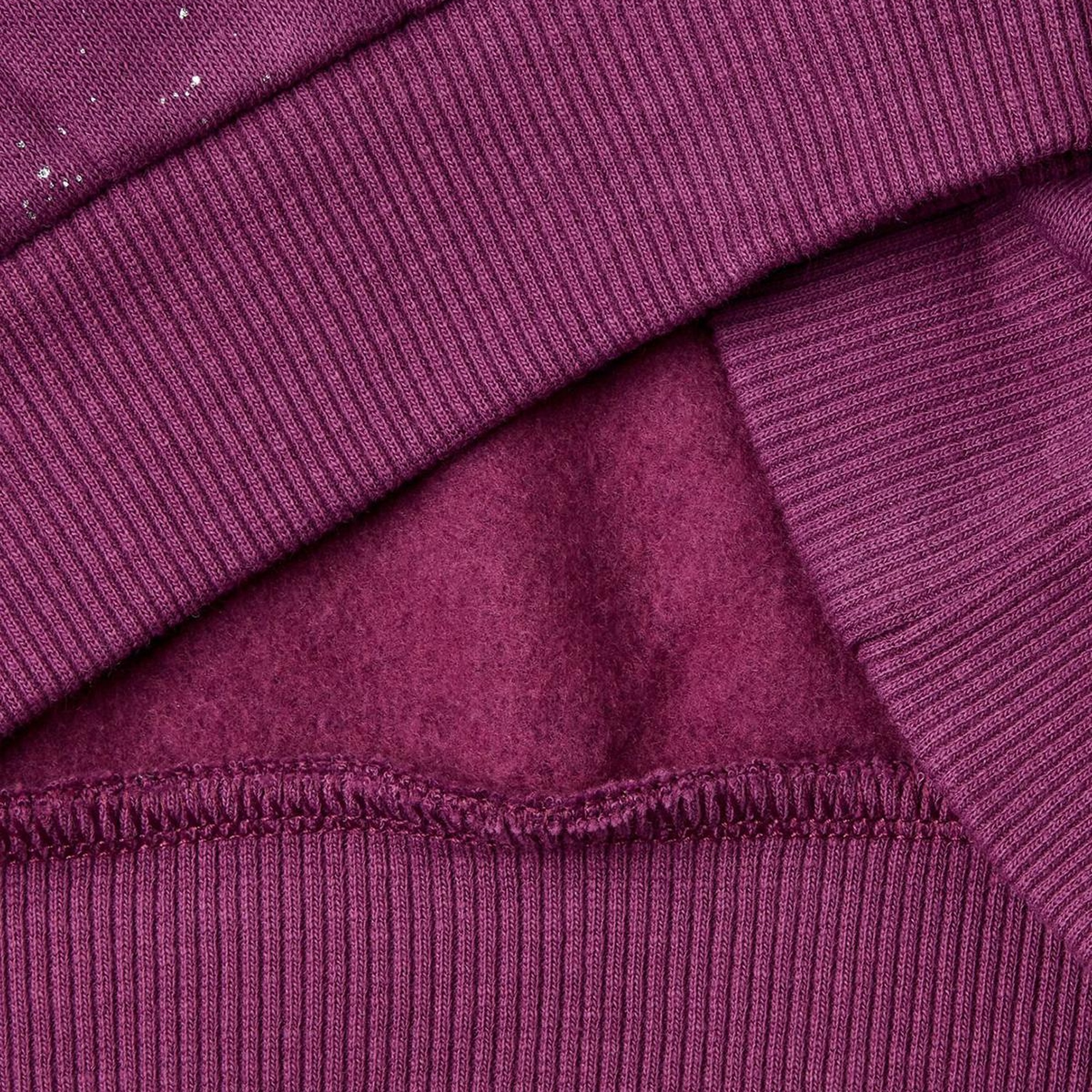 Kız Çocuk Mor Tamamı Yıldız Tozu Baskılı Düşük Omuz Oversize Sweatshirt