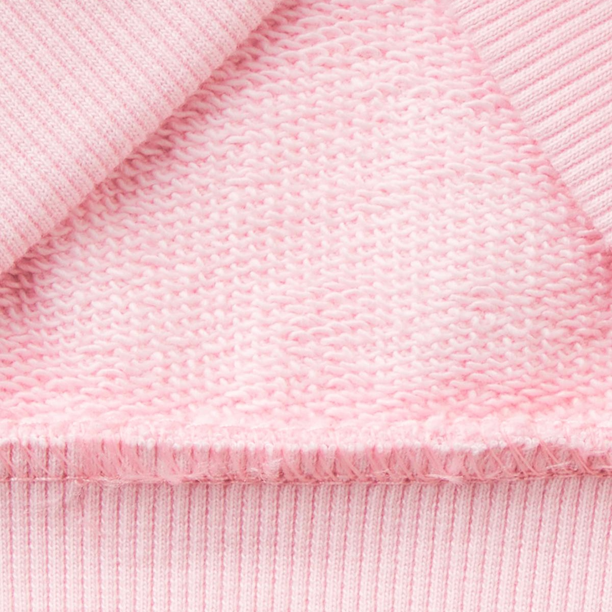 Kız Çocuk Açık Pembe %100 Pamuk Fermuarlı Logolu Sweatshirt