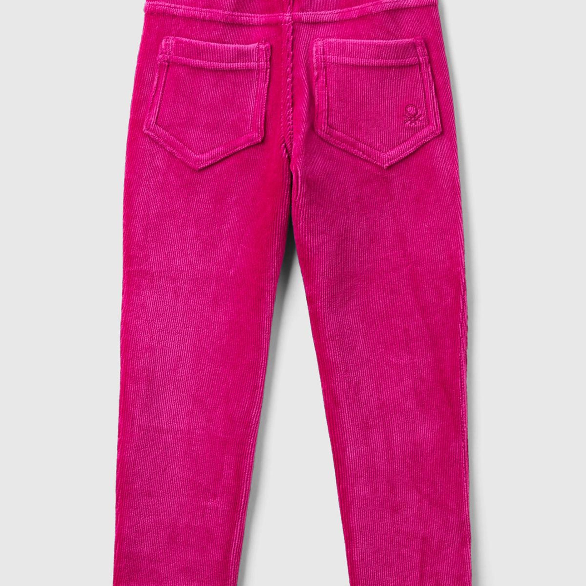 Kız Çocuk Fuşya Fitilli Kadife Tayt