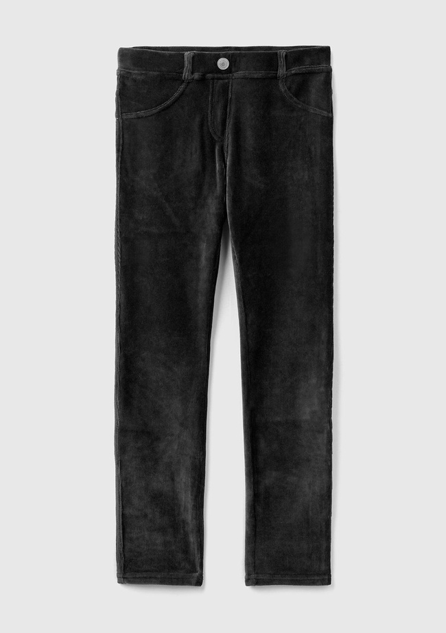  Kız Çocuk Siyah Kadife Jegging