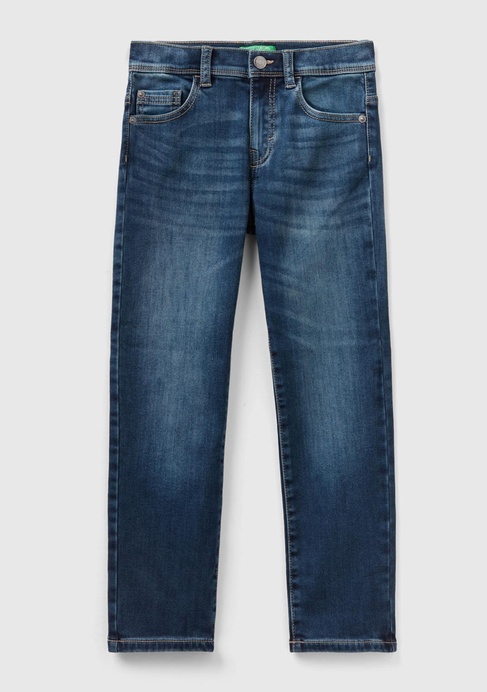  Erkek Çocuk Koyu Denim Denim Pantolon