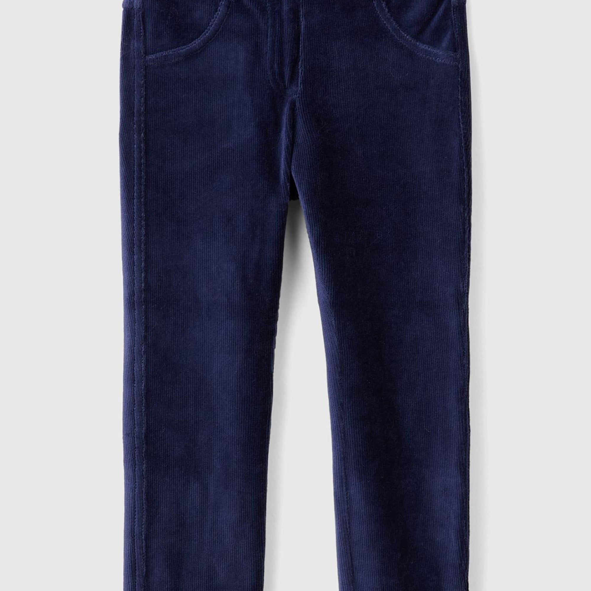 Kız Çocuk Lacivert Fitilli Kadife Tayt