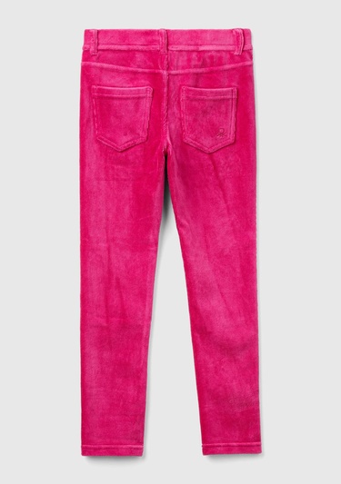  Kız Çocuk Fuşya Kadife Jegging