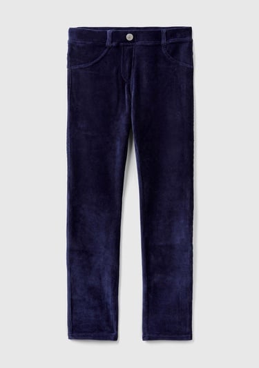  Kız Çocuk Lacivert Kadife Jegging
