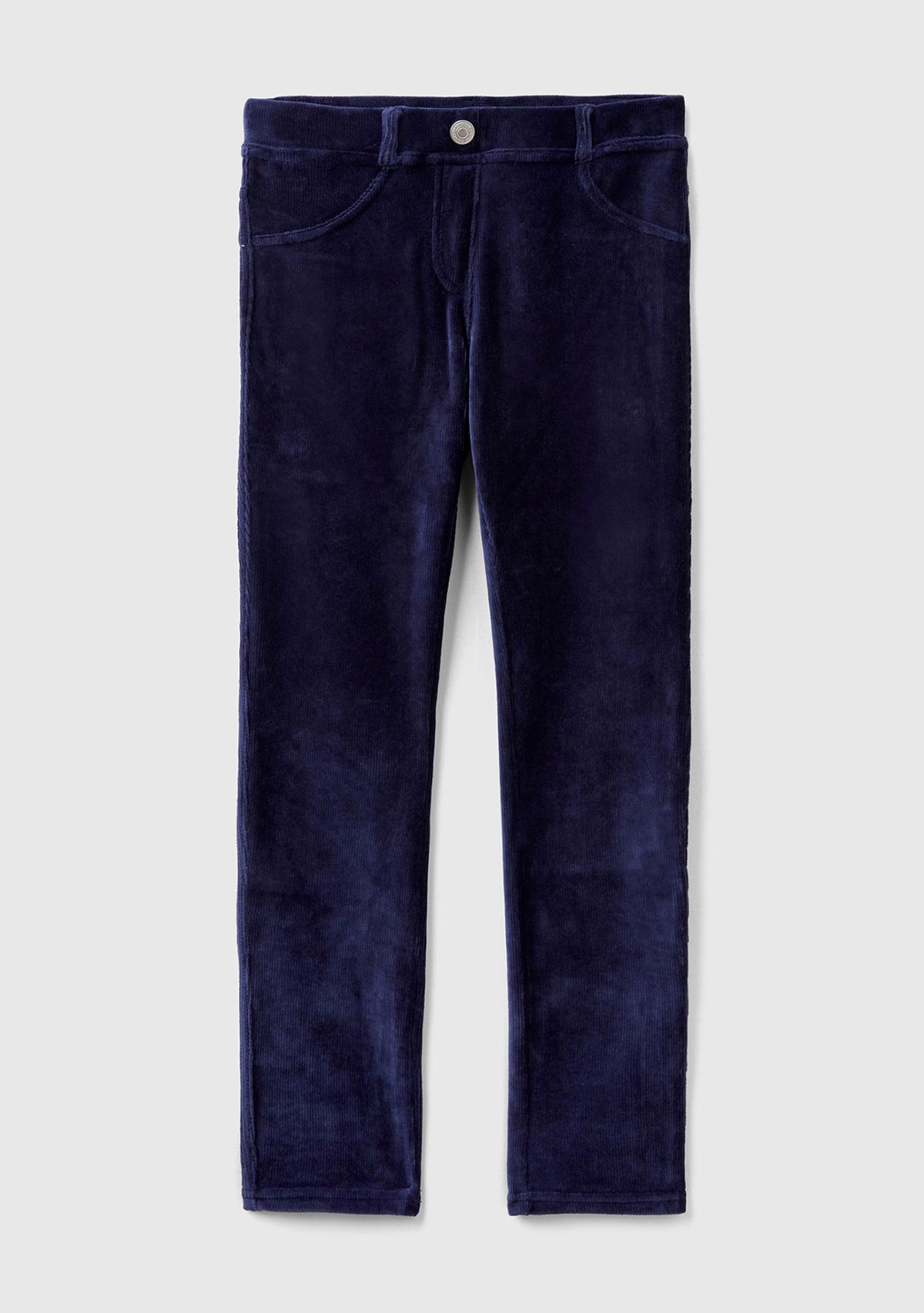  Kız Çocuk Lacivert Kadife Jegging