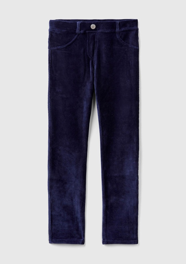  Kız Çocuk Lacivert Kadife Jegging