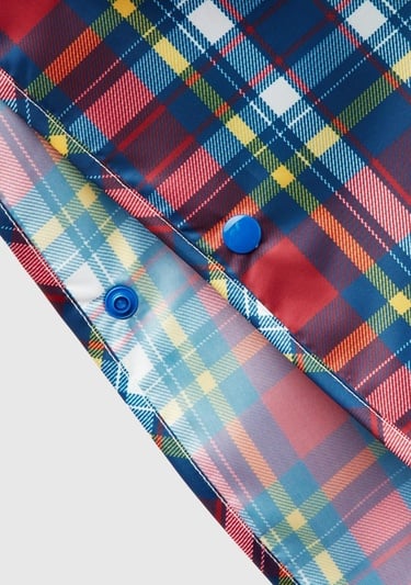  Erkek Çocuk Mavi Mix Panço Yağmurluk