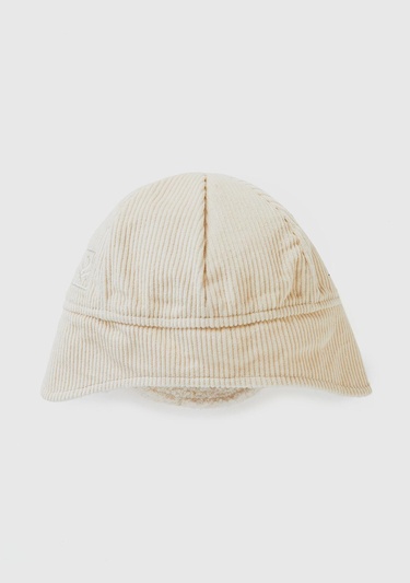  Erkek Çocuk Toz Pembe Logo Detaylı İçi Sentetik Kürklü Kulaklı Kadife Şapka