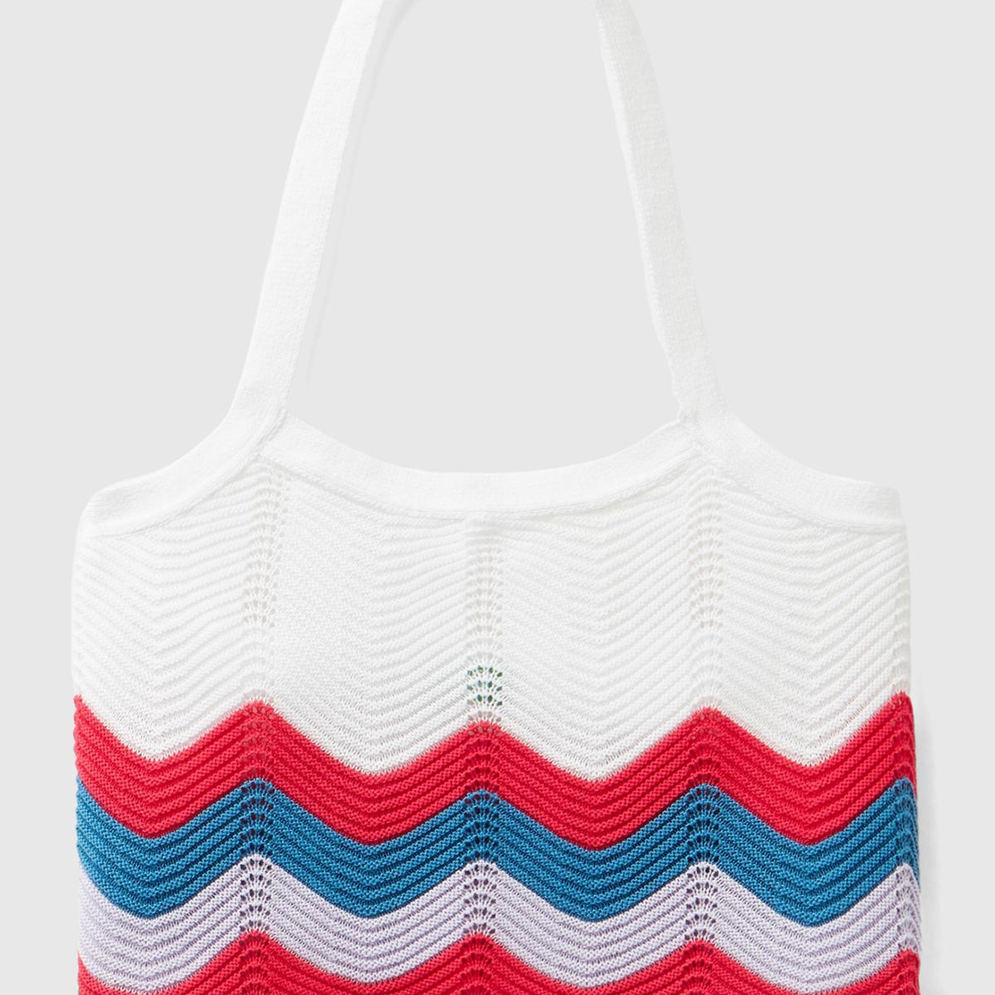 Kız Çocuk Beyaz Renk Bloklu Beli Büzgülü Boyundan Geçmeli Triko Bluz