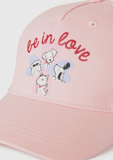 Erkek Çocuk Açık Pembe Slogan Baskılı Kep Şapka