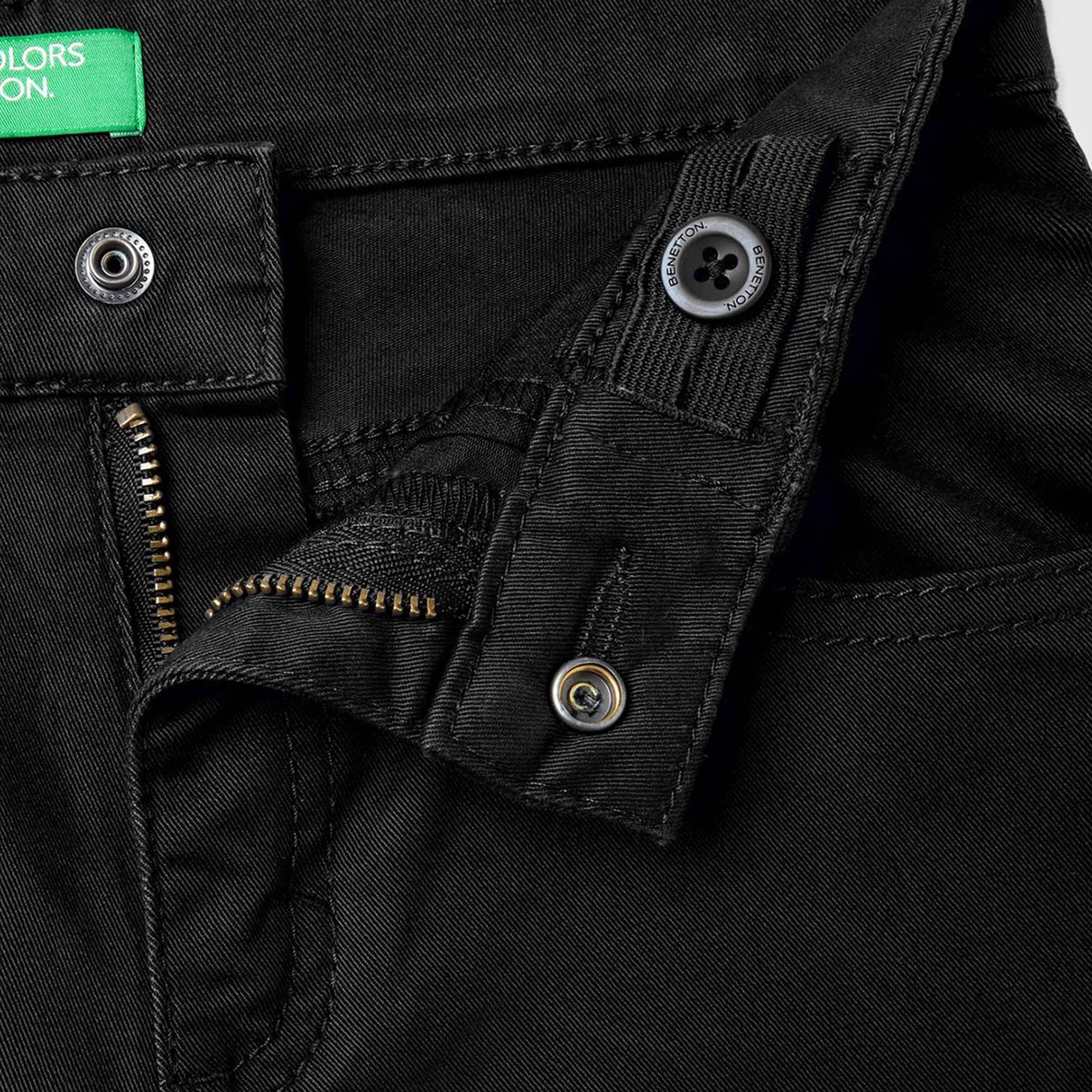 Erkek Çocuk Siyah 5 Cepli Gabardin Pantolon